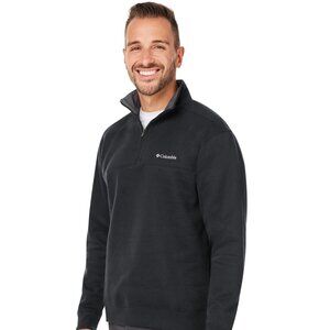 Columbia Men's Black Hart Mountain Mock Neck 1/4 Zip Fleece Sweater Size L